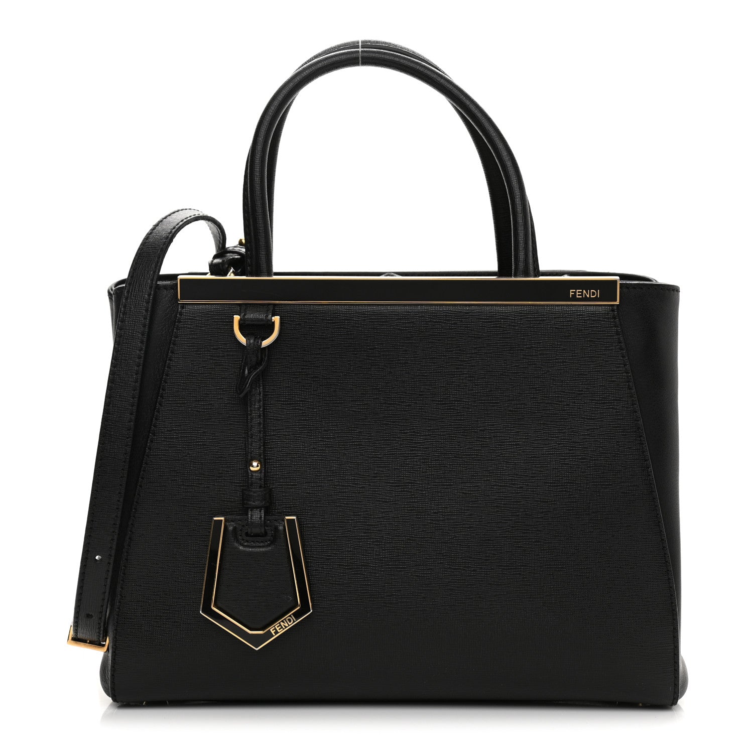Fendi Vitello Elite Petite 2Jours Tote Black 1 of 13