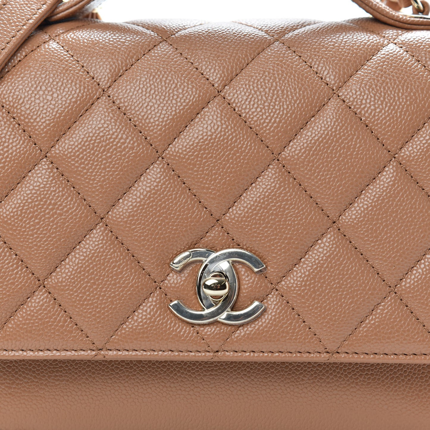 Caviar Quilted Medium Business Affinity Flap Brown