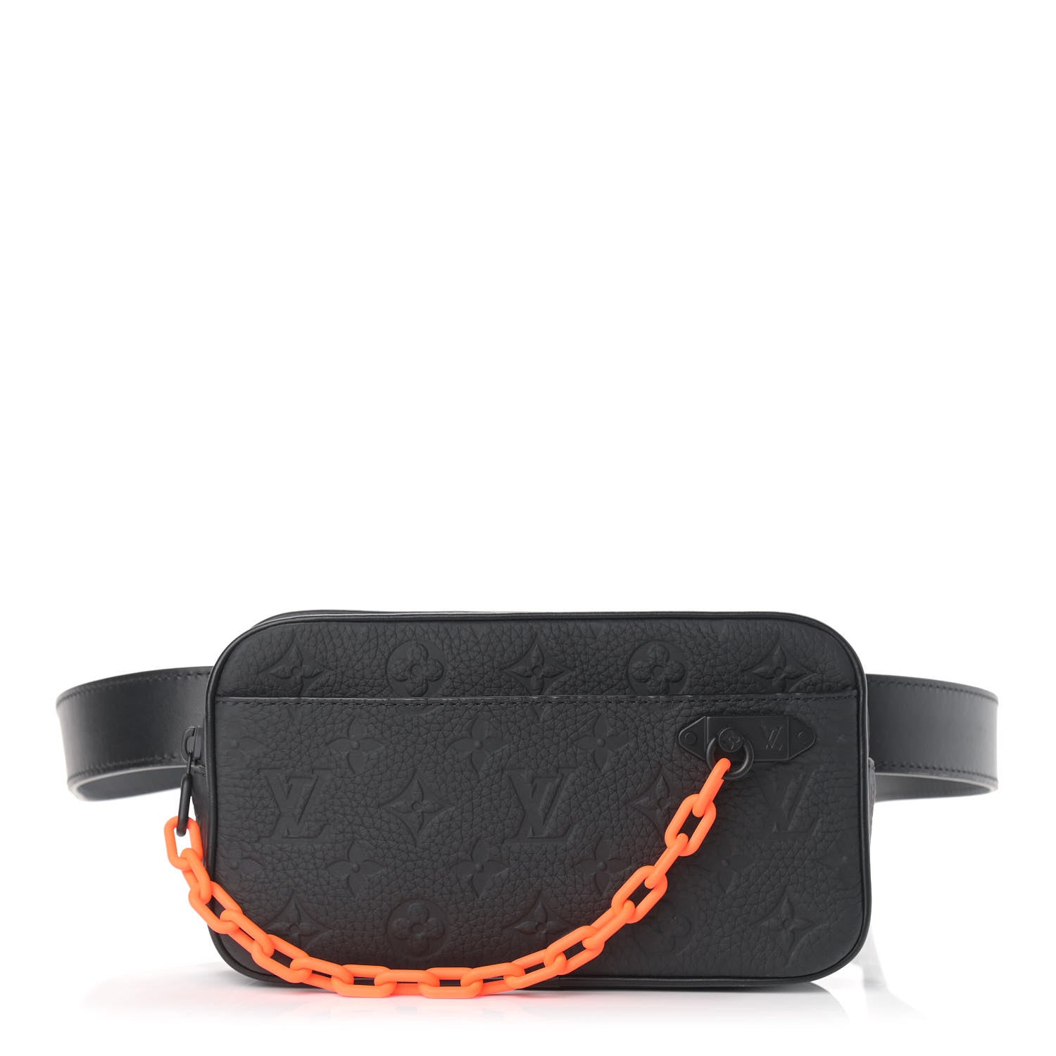 Louis Vuitton Taurillon Monogram Uniformes Solar Ray Soft Pochette Volga Belt Bag Black 1 of 10