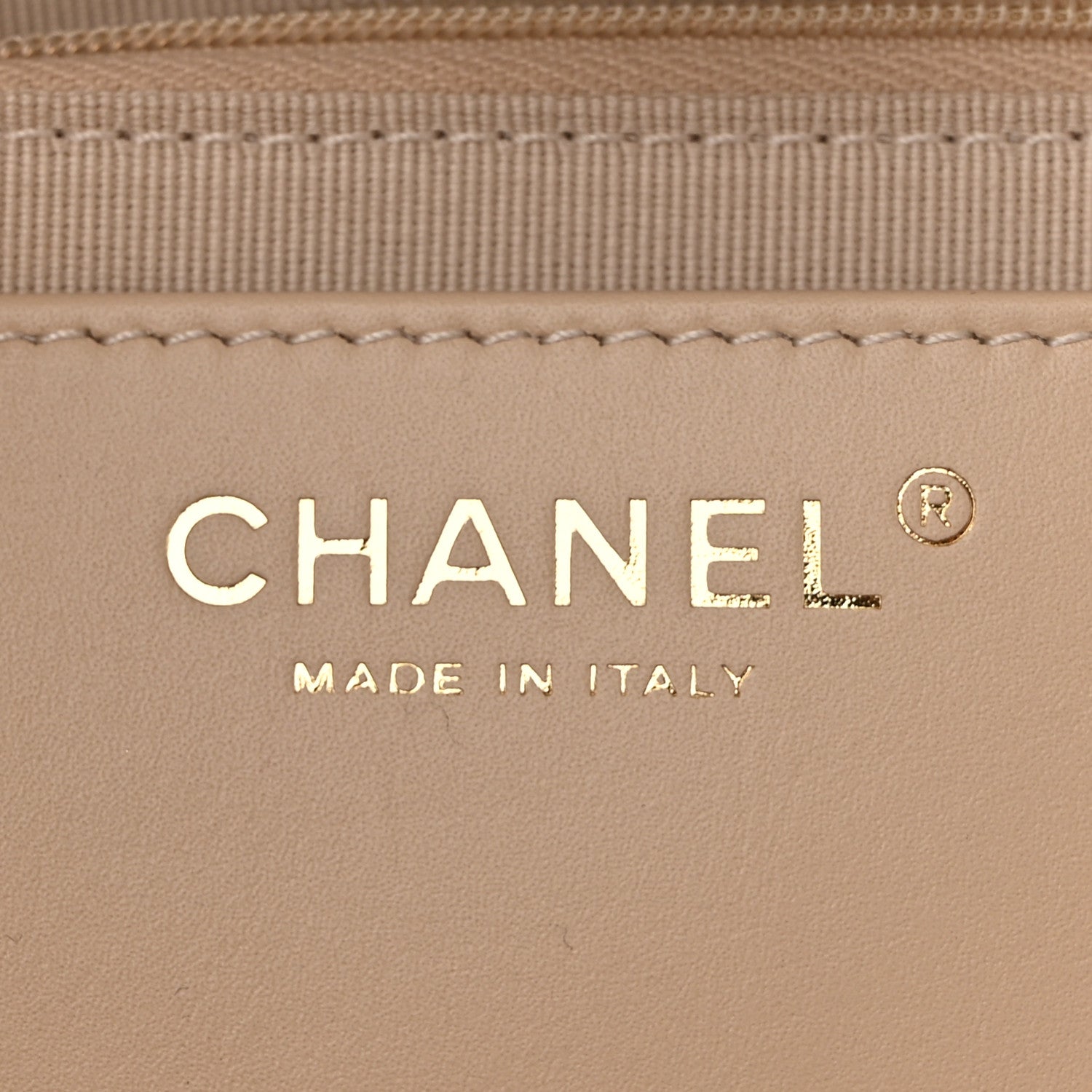 Chanel Caviar Stitched Pocket CC Large Tote Light Beige 7 of 11