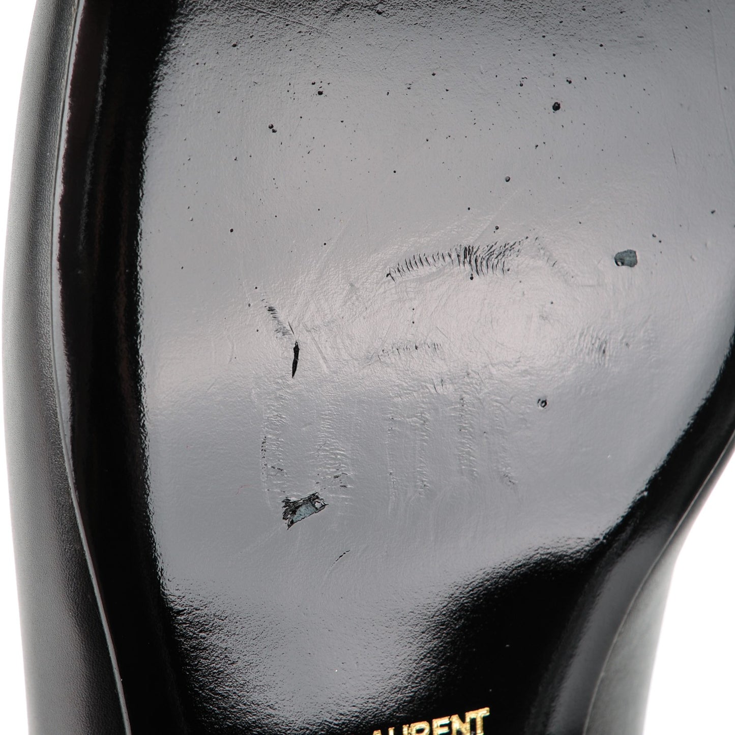 Smooth Calfskin Smoking Slipper Flat Loafers 38 Black