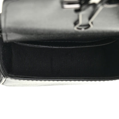 Off-White Saffiano Logo Baby Flap Bag Black White 8 of 14