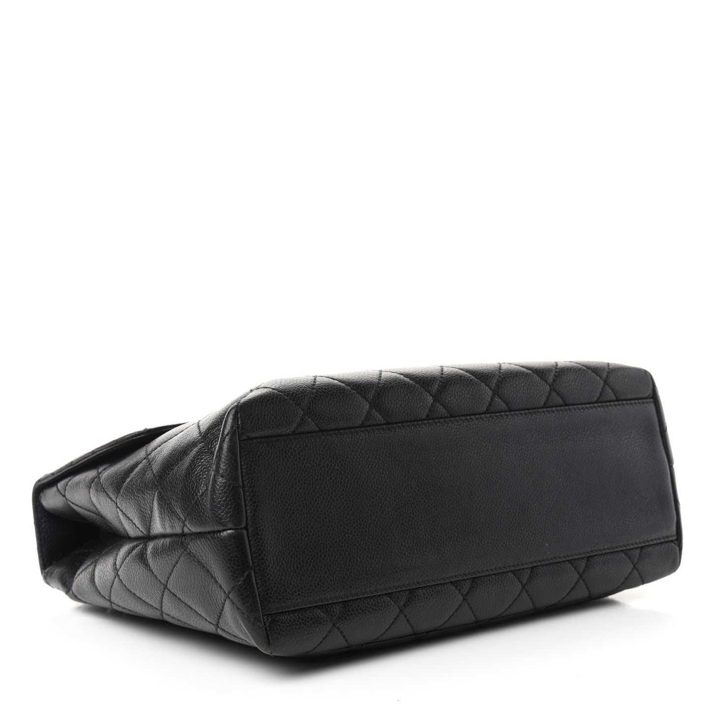 Caviar Quilted Jumbo Kelly Flap Black