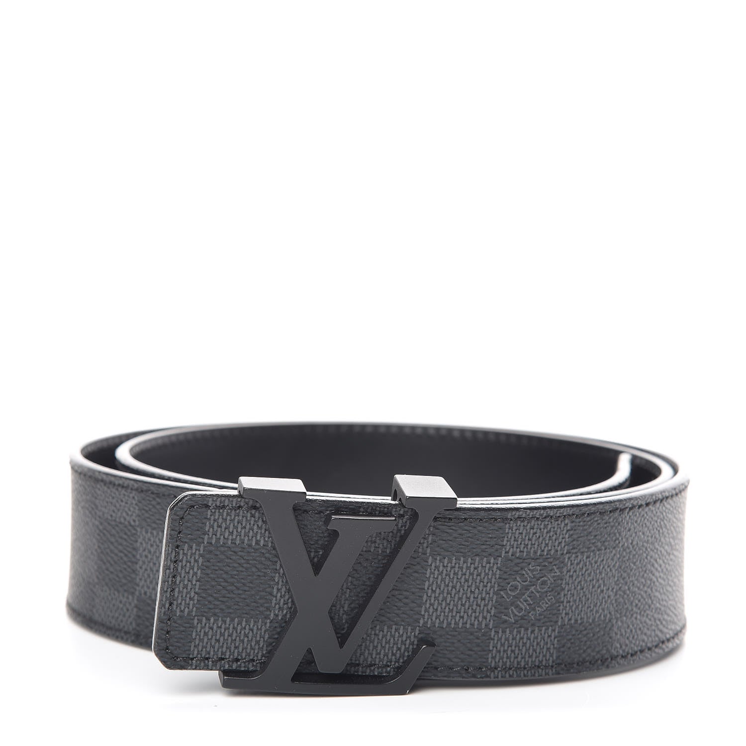 Louis Vuitton Damier Graphite LV Initiales Belt 90 36 1 of 9