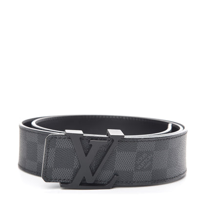 Louis Vuitton Damier Graphite LV Initiales Belt 90 36 1 of 9
