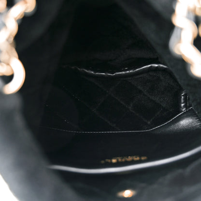 Chanel Lambskin Shearling Quilted CC Backpack Black 5 of 10