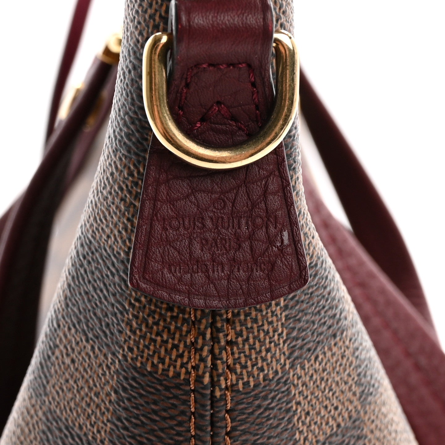 Louis Vuitton Damier Ebene Cuir Taurillon Hyde Park Fuchsia 6 of 12