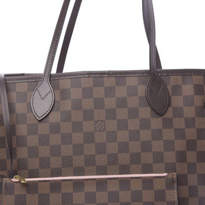 Louis Vuitton Damier Ebene Neo Neverfull MM Rose Ballerine 12 of 12
