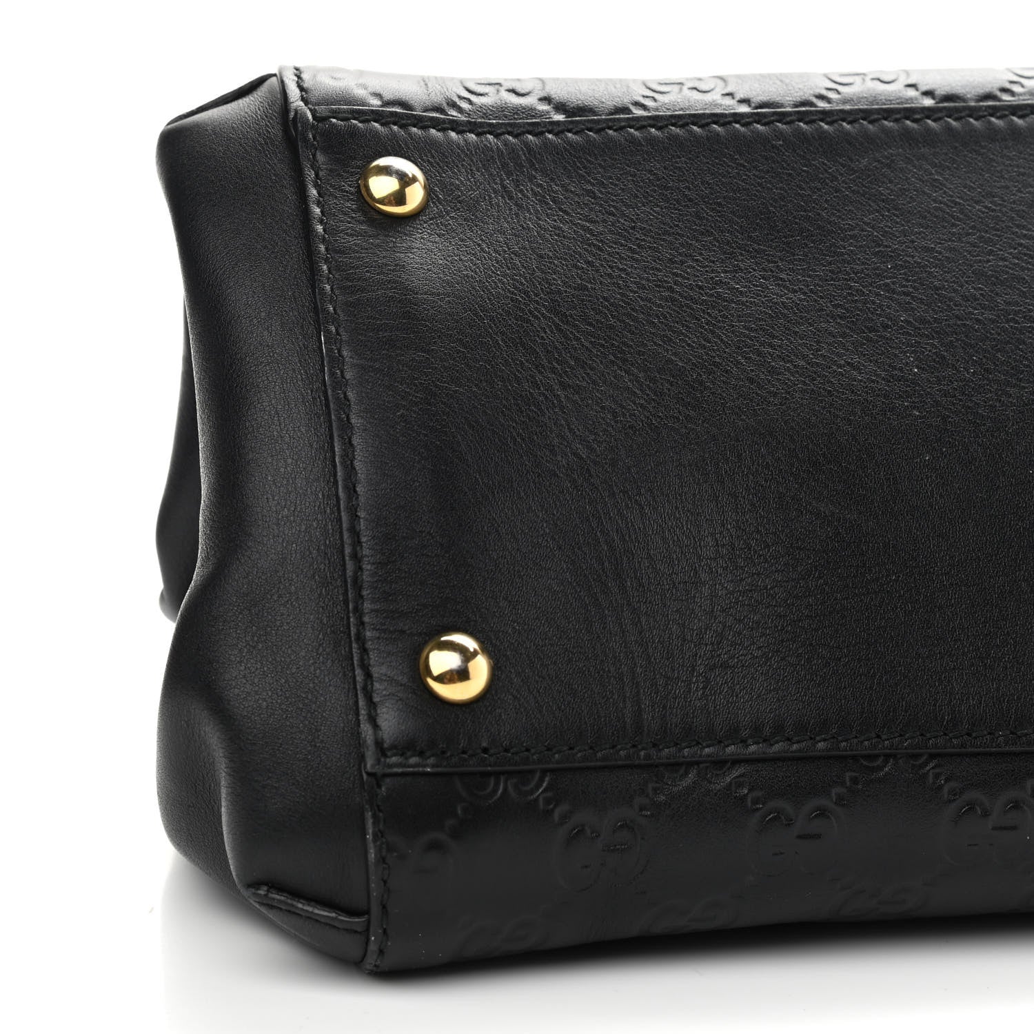 Gucci Soft Guccissima Signature Top Handle Tote Bag Black 9 of 10