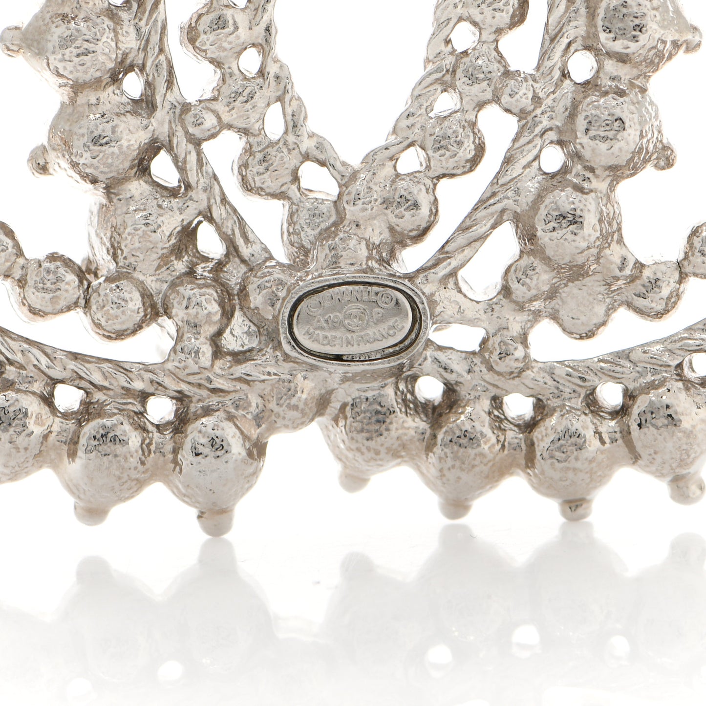 Crystal CC Brooch Silver