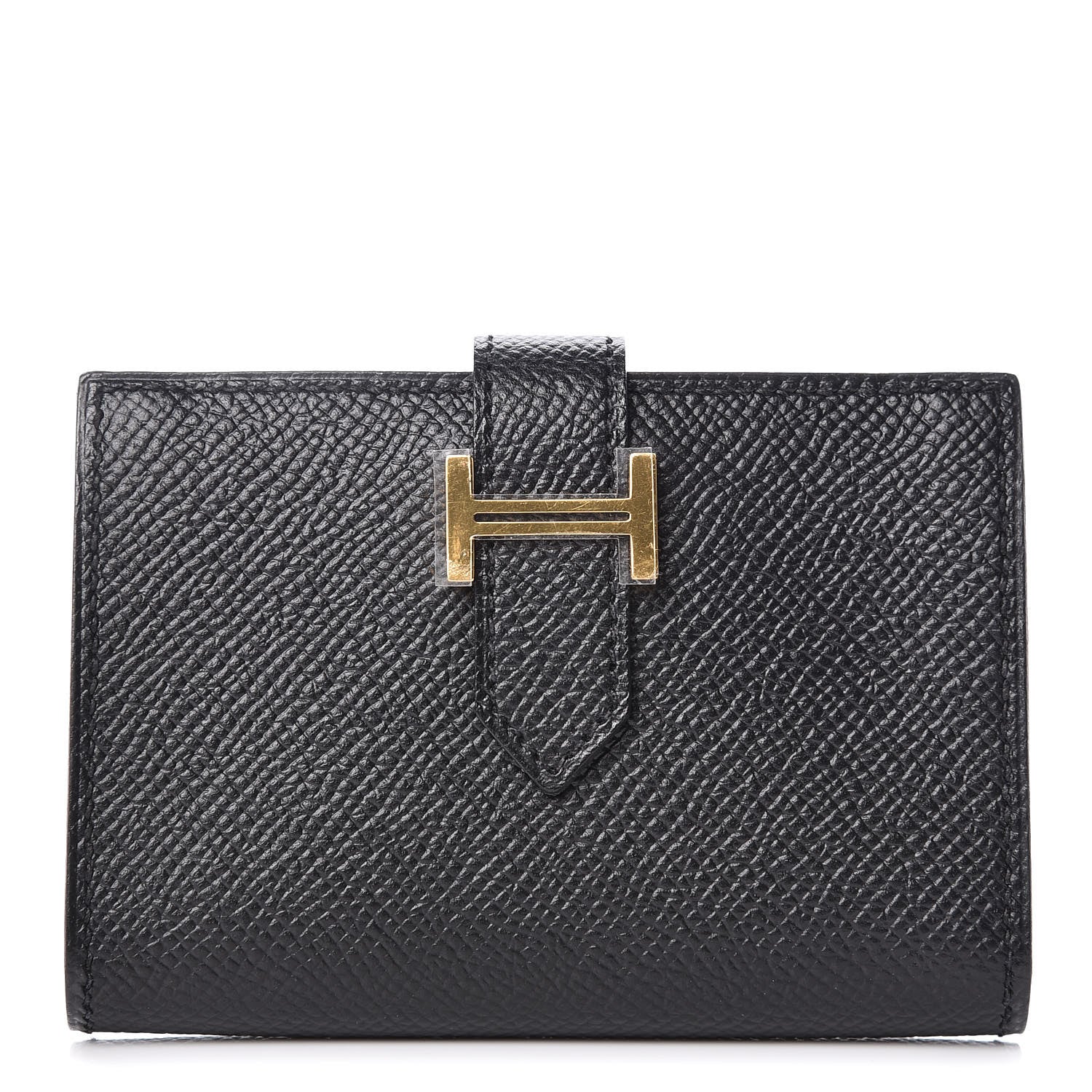 Hermes Epsom Bearn Card Holder Wallet Black 1 of 8