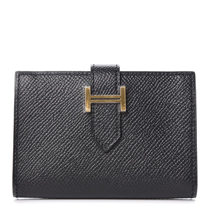 Hermes Epsom Bearn Card Holder Wallet Black 1 of 8