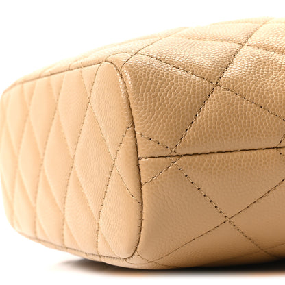Chanel Caviar Quilted Chain Hobo Dark Beige 18 of 21
