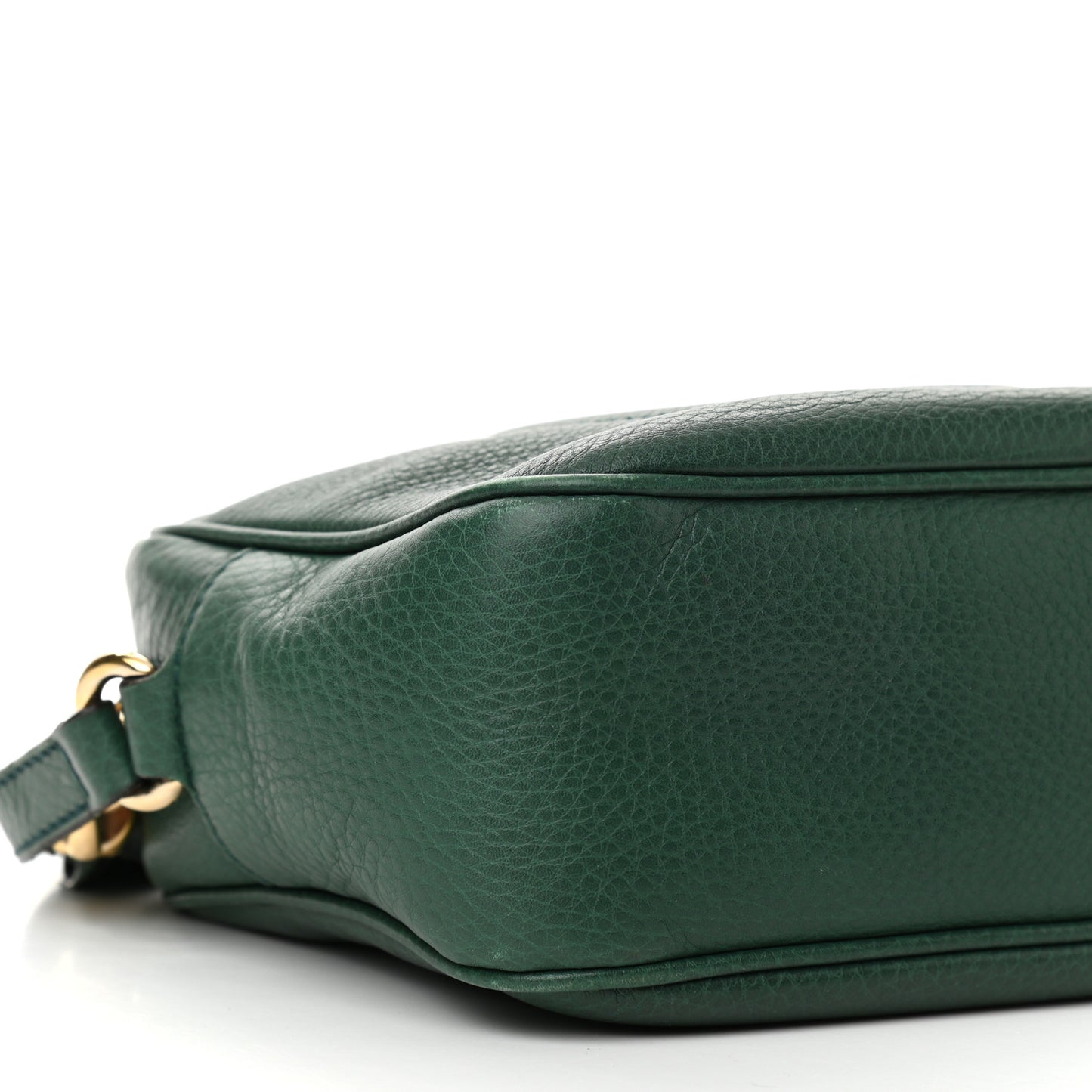 Pebbled Calfskin Small Soho Disco Bag Emerald Green