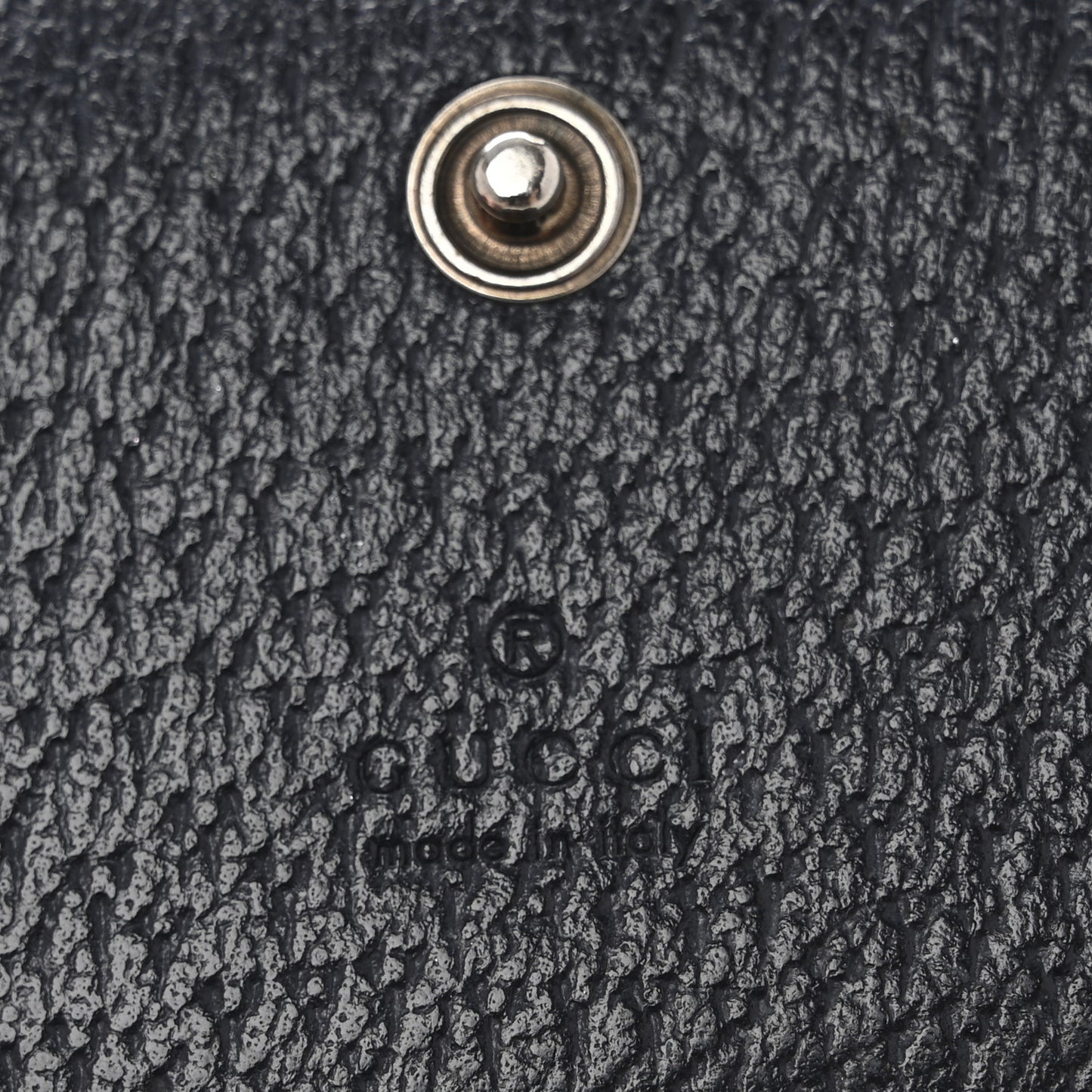 GG Supreme Monogram Textured Dollar Calfskin Web Ophidia Card Case Beige Blue
