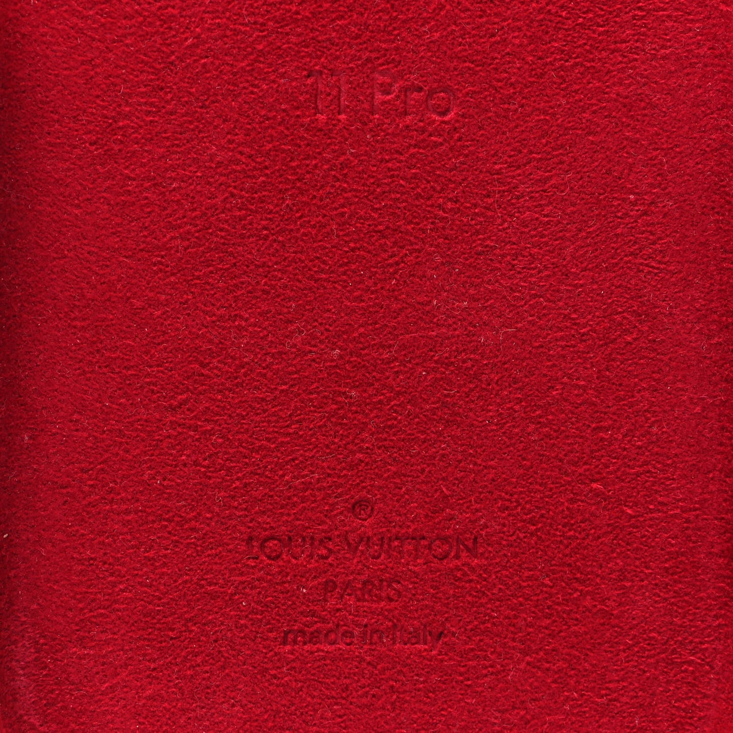 Calfskin Monogram iPhone 11 Pro Bumper Scarlet