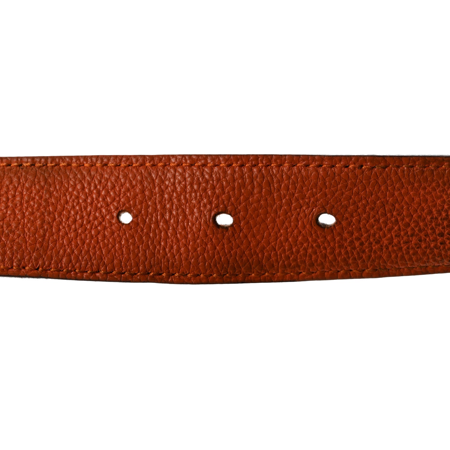 Hermes Box Togo 32mm H Belt 85 34 Black Orange 4 of 7