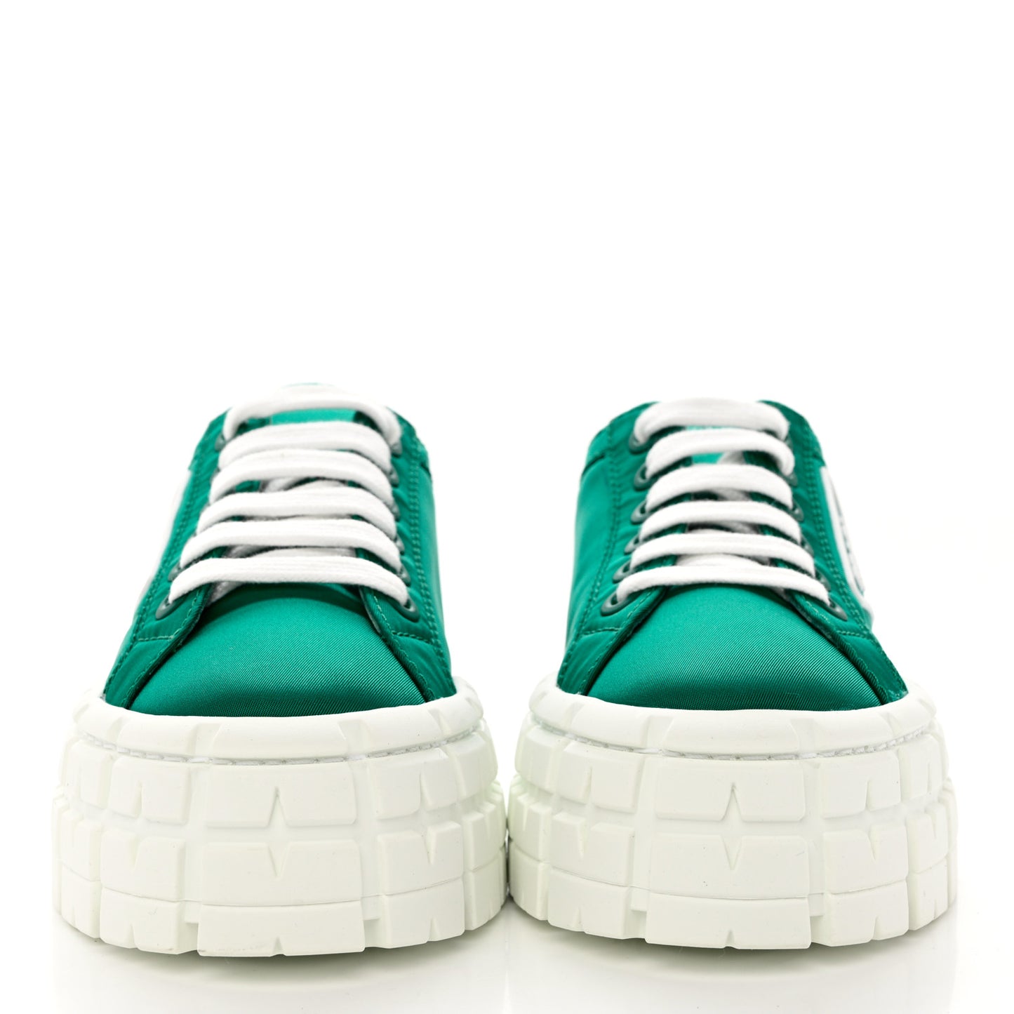 Re-Nylon Gabardine Triangle Logo Double Wheel 50mm Sneakers 37.5 Assenzio