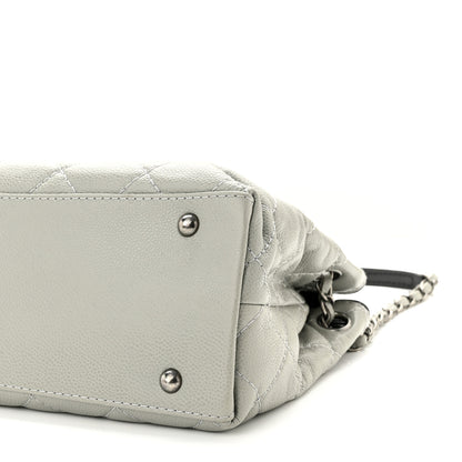 Chanel Caviar Quilted Chanel 3 Accordion Flap Bag Light Grey 10 of 10