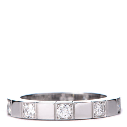 Cartier 18K White Gold Diamond Lanieres Half Eternity Band Ring 46 3.75 3 of 4