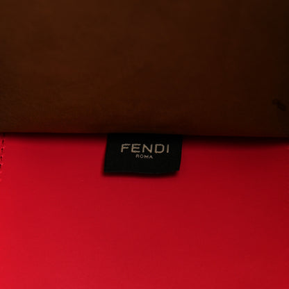 Fendi Vitello King Plexiglass Logo Embossed Medium Fendi Sunshine Shopper Tote Lampone 7 of 10