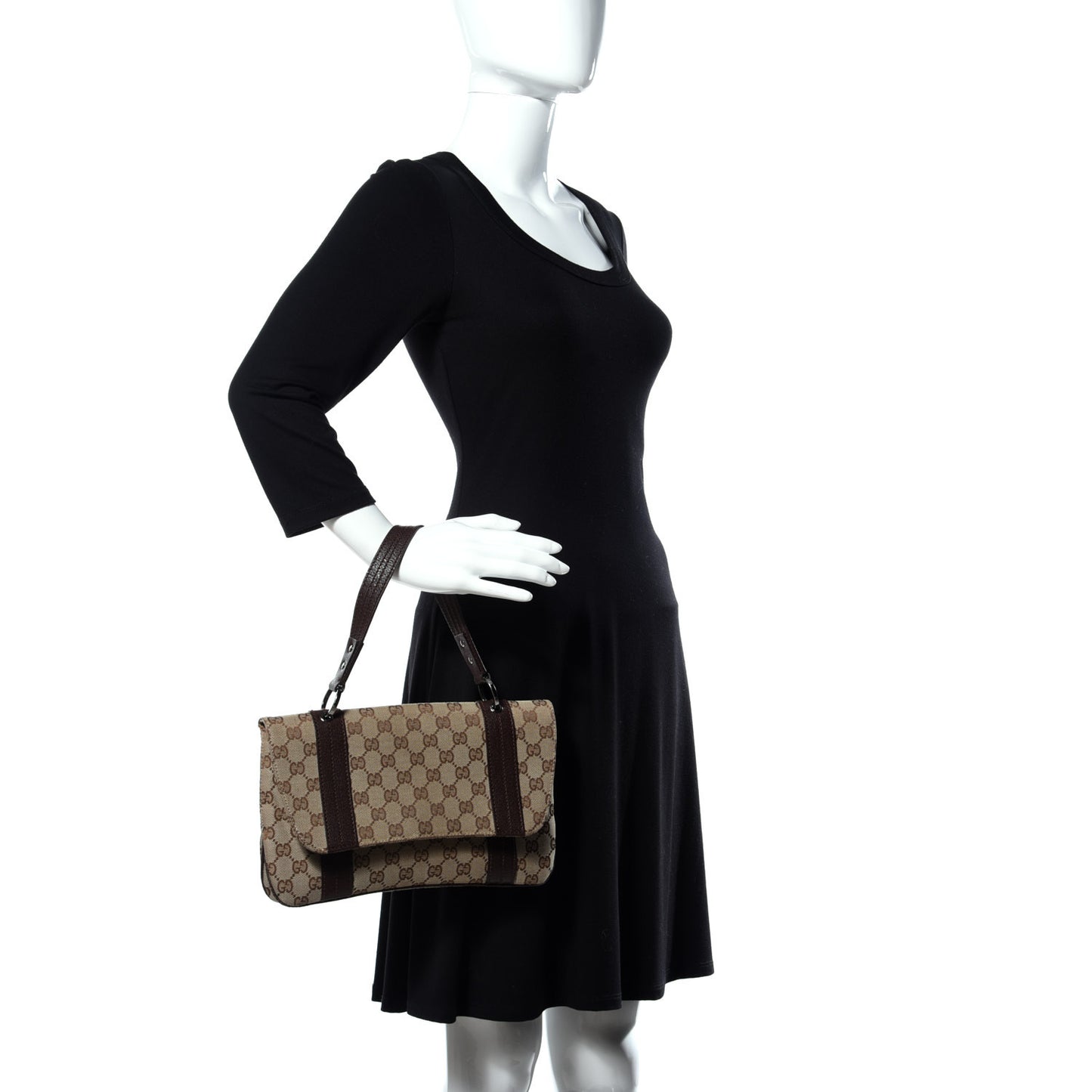 Monogram Satchel Dark Brown