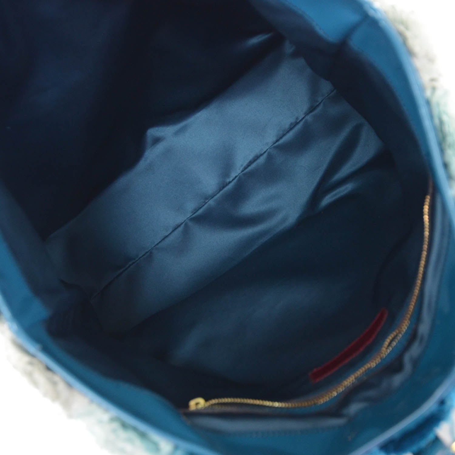Valentino Garavani Silk Rosier Tote Blue 14 of 14