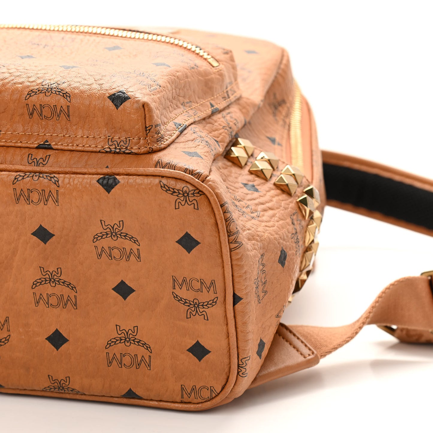 Visetos Small Side Stud Stark Backpack Cognac