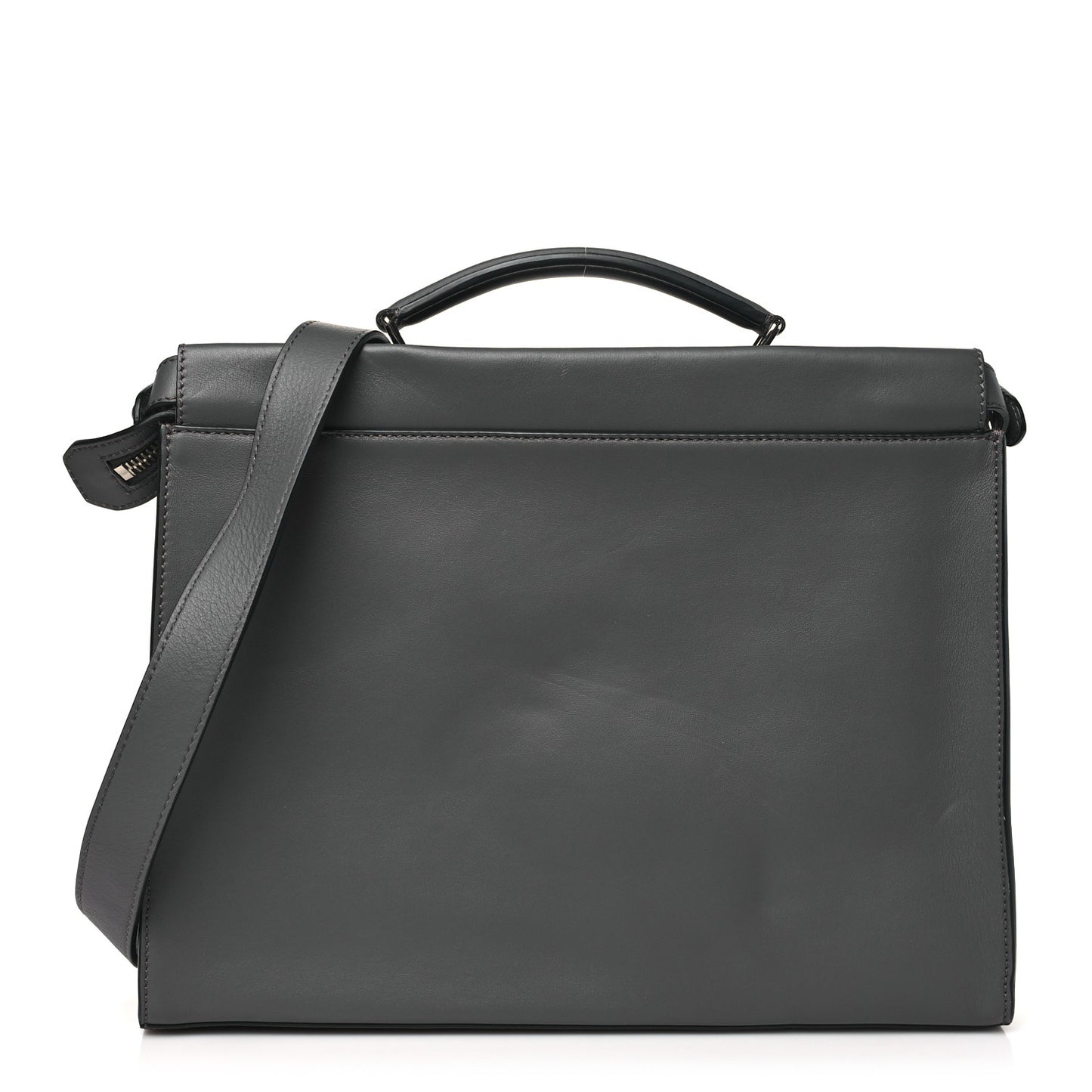 I Vitello Grace FF 1974 Embossed Large Peekaboo Iconic Fit Satchel Anthracite
