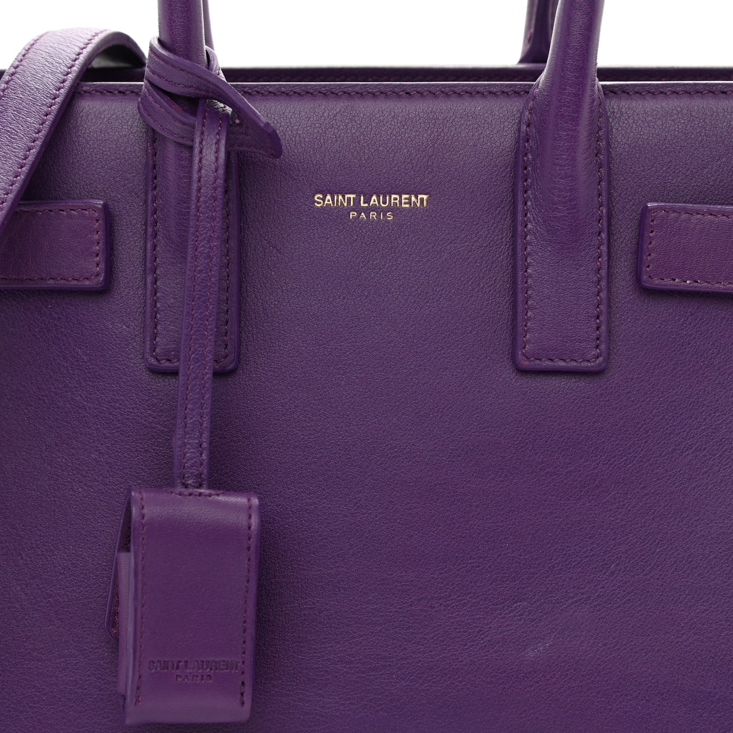 Saint Laurent Calfskin Nano Sac De Jour Purple 9 of 9
