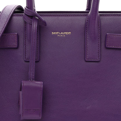 Saint Laurent Calfskin Nano Sac De Jour Purple 9 of 9