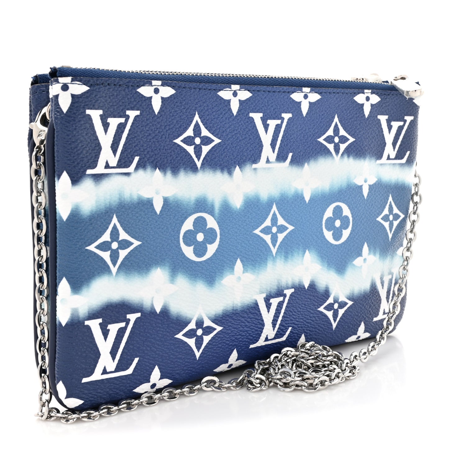 Monogram Giant Escale Double Zip Pochette Blue