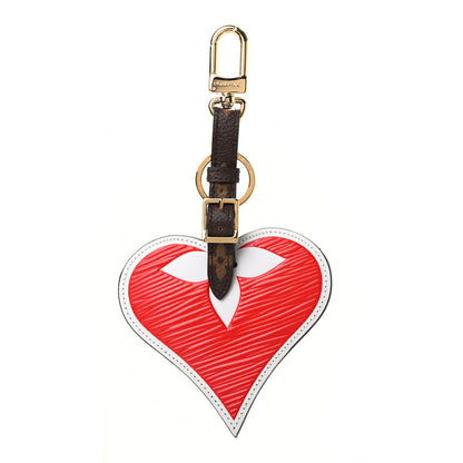 Louis Vuitton Epi Monogram Game On Heart Bag Charm Key Holder Red 1 of 5