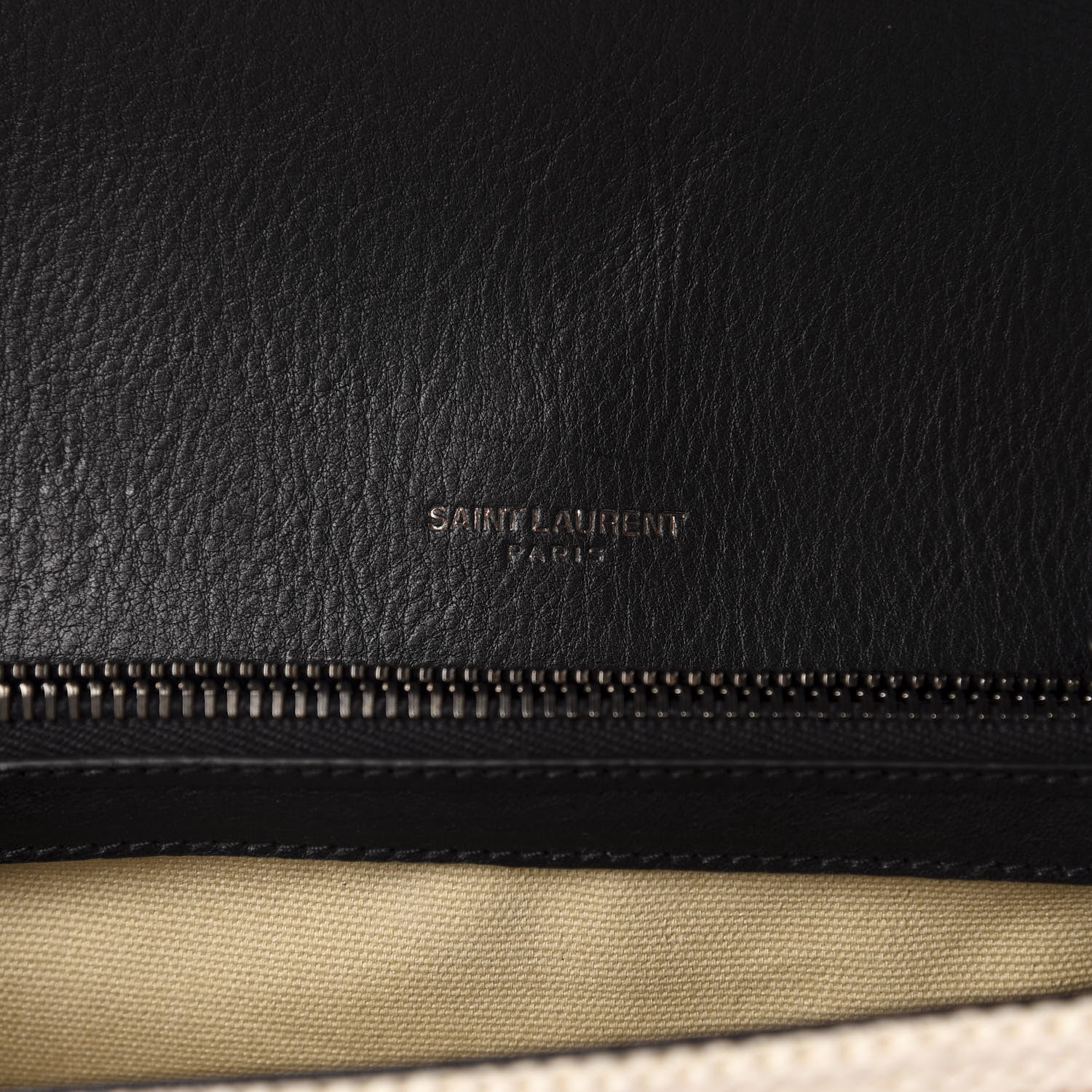 Saint Laurent Berber Chevron Tassel Monogram Medium College Bag Black White 8 of 11