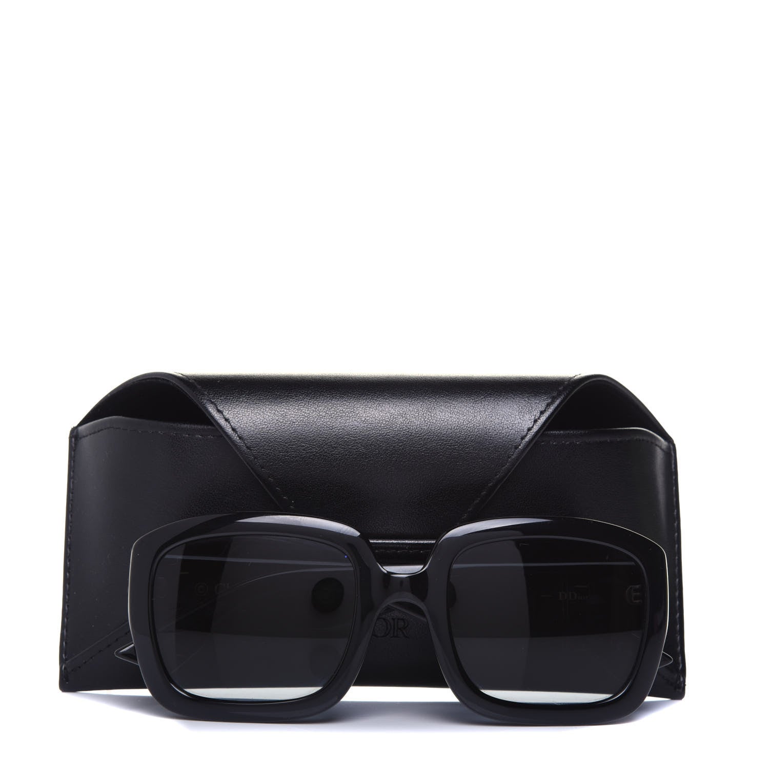 Christian Dior CHRISTIAN Acetate Square DDior Sunglasses Black 8 of 8
