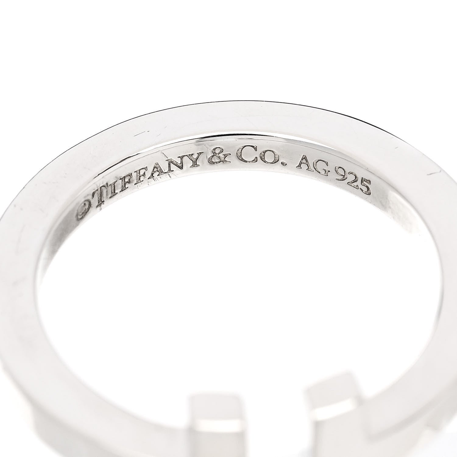 Tiffany Sterling Silver T Square Ring 53 6.5 4 of 4