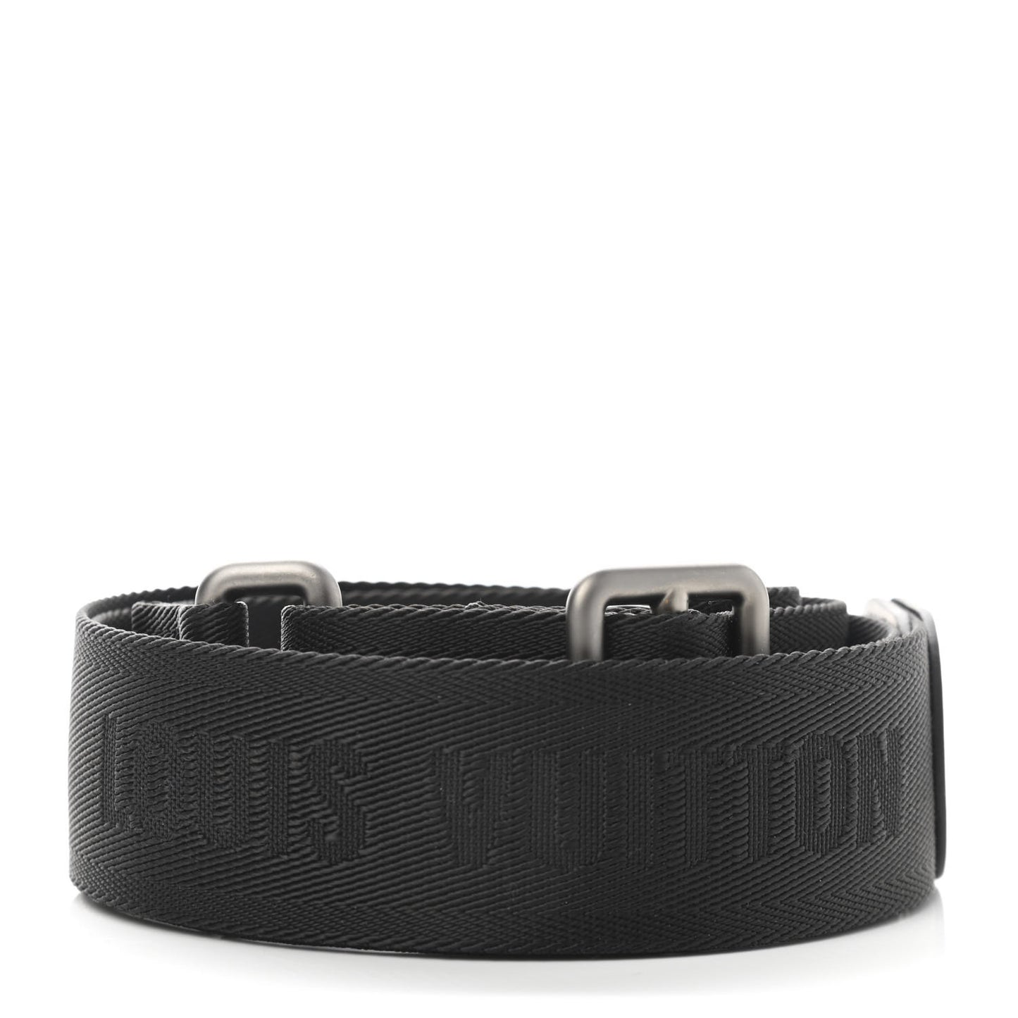 Nylon Calfskin Horizon Clutch Strap Black