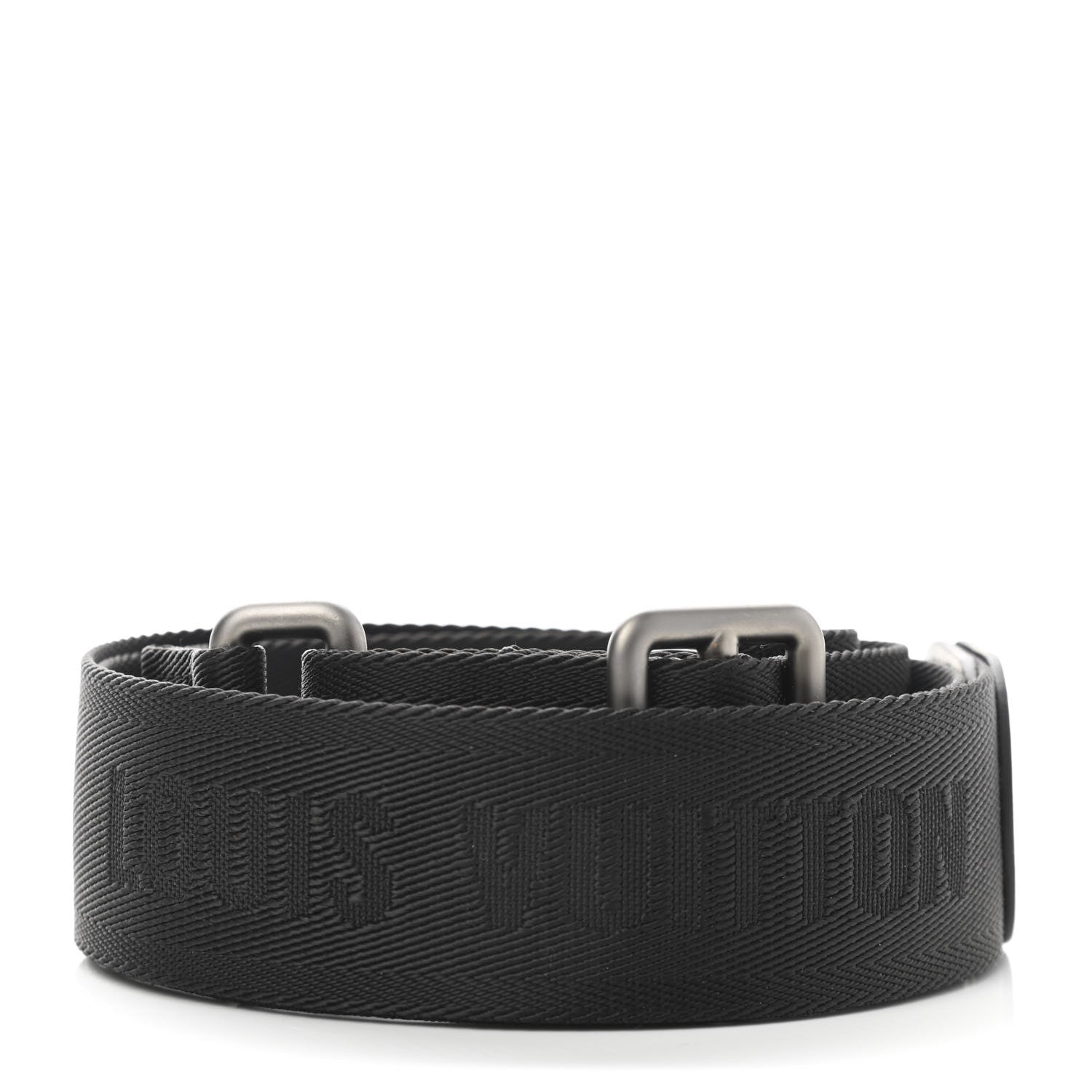 Louis Vuitton Nylon Calfskin Horizon Clutch Strap Black 2 of 7