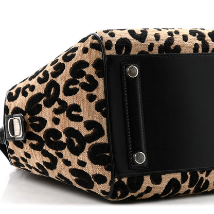Louis Vuitton Jacquard Velvet Leopard Print Stephen Sprouse North South Bag Black 10 of 11