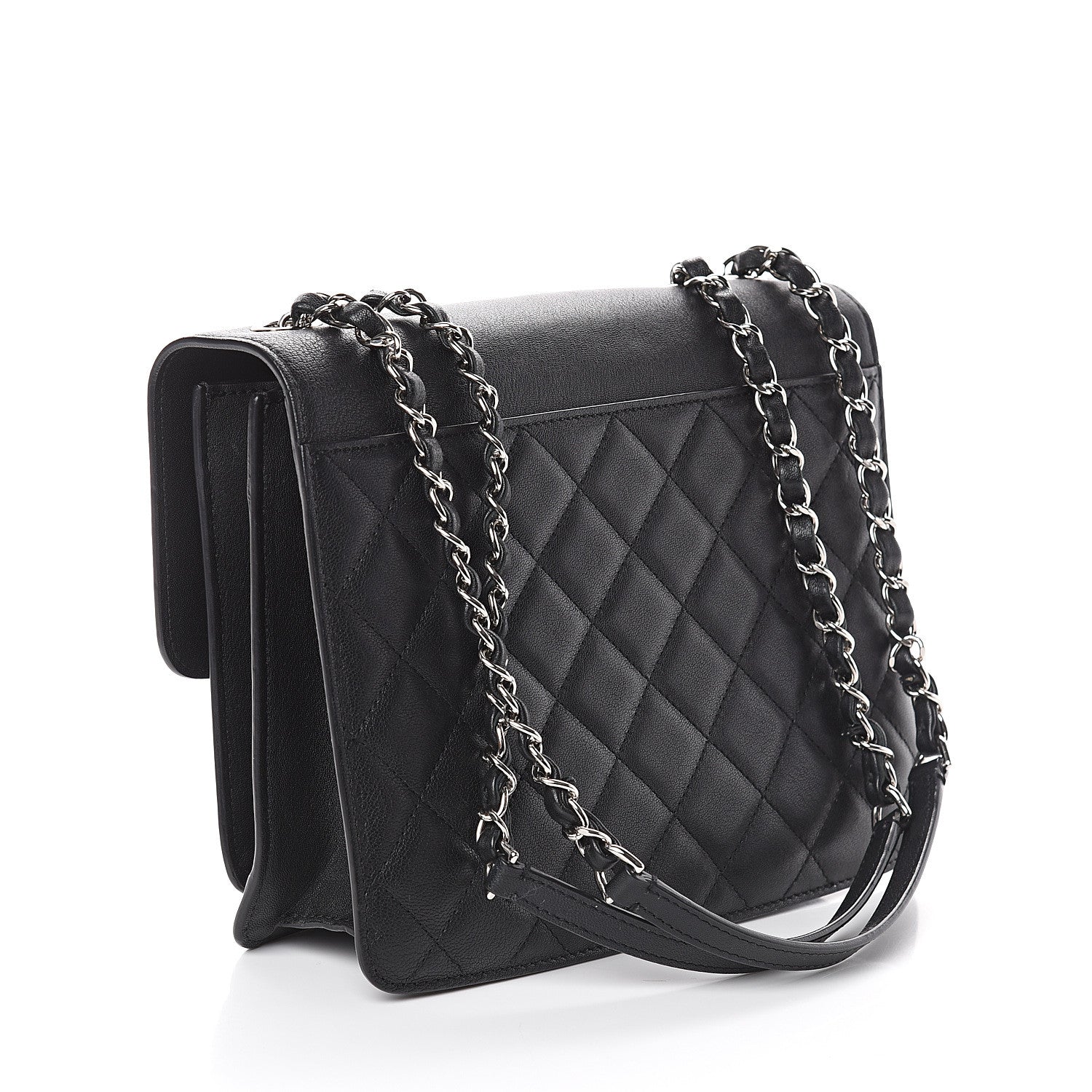 Chanel Calfskin Quilted CC Box Flap Black 2 of 9