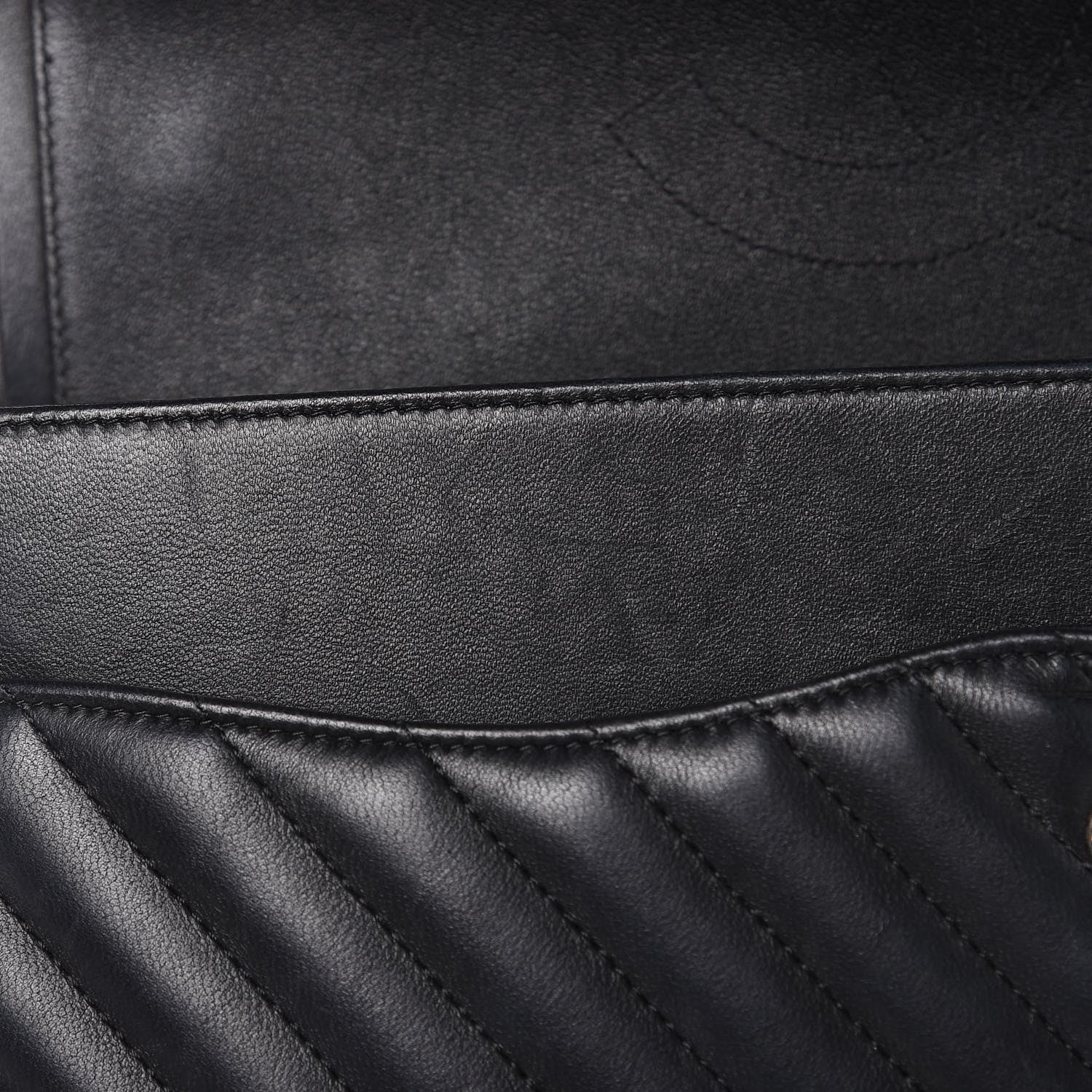 Chanel Lambskin Chevron Quilted Jumbo Double Flap Black 19 of 20