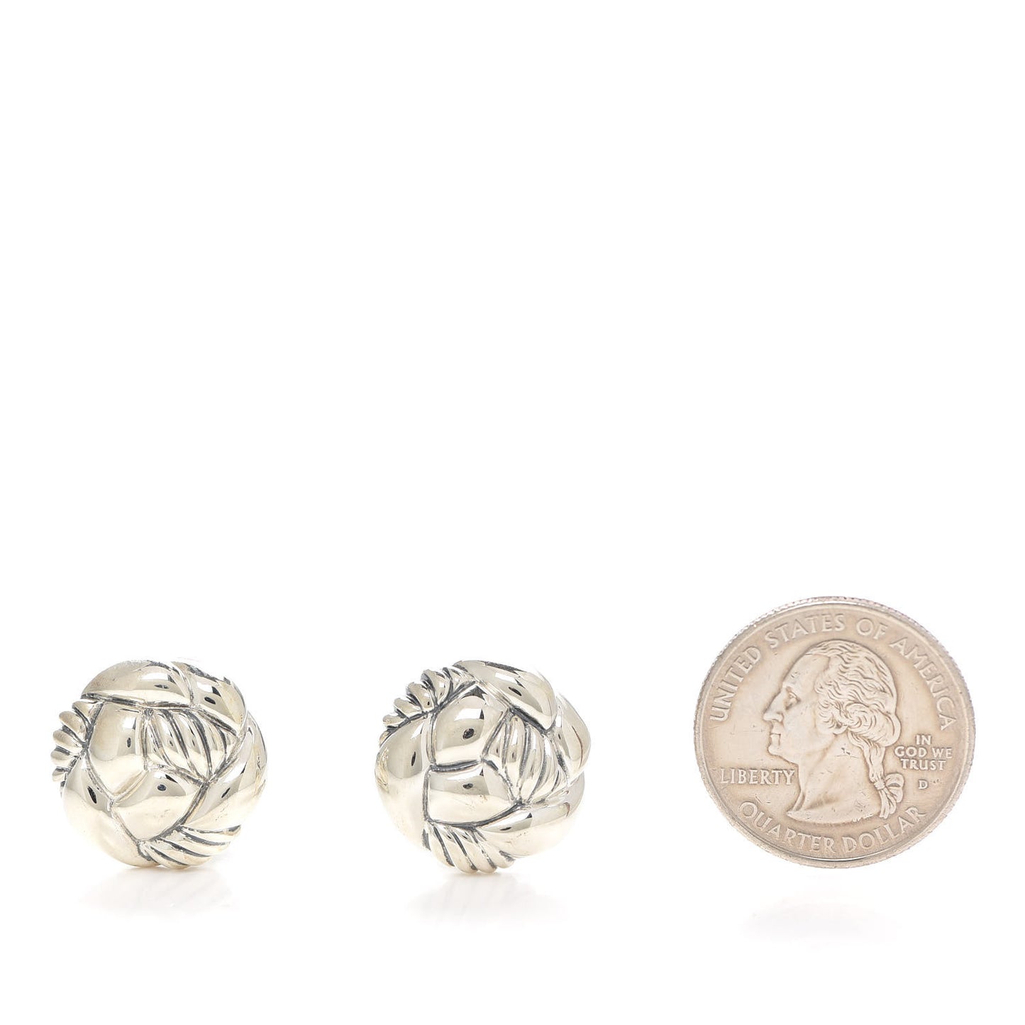Sterling Silver Woven Cable Earrings