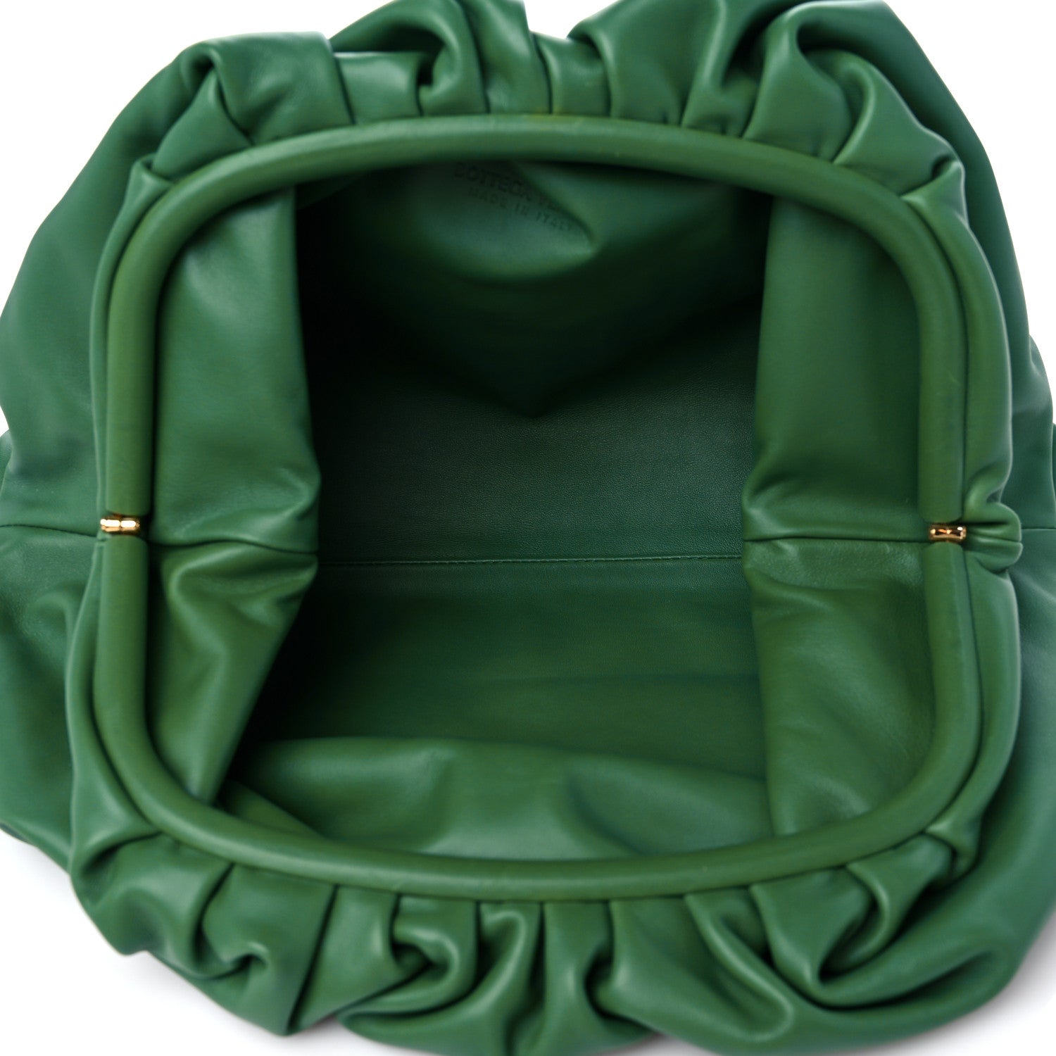 Bottega Veneta Smooth Butter Calf The Pouch Oversized Clutch Racing Green 5 of 11