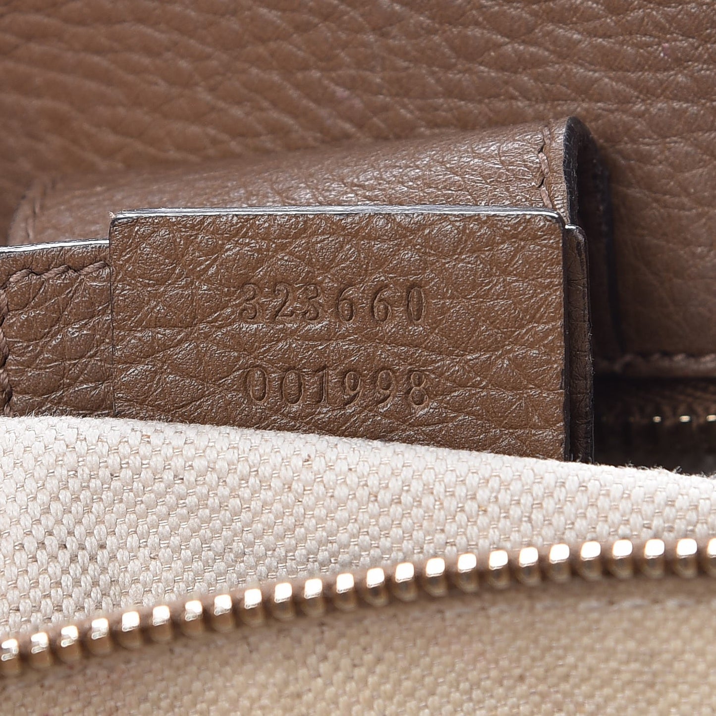 Pebbled Calfskin Medium Bamboo Shopper Tote Acero