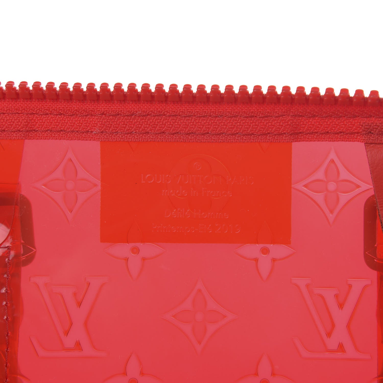 Louis Vuitton PVC Monogram Keepall Bandouliere 50 Grenadine Red 5 of 8