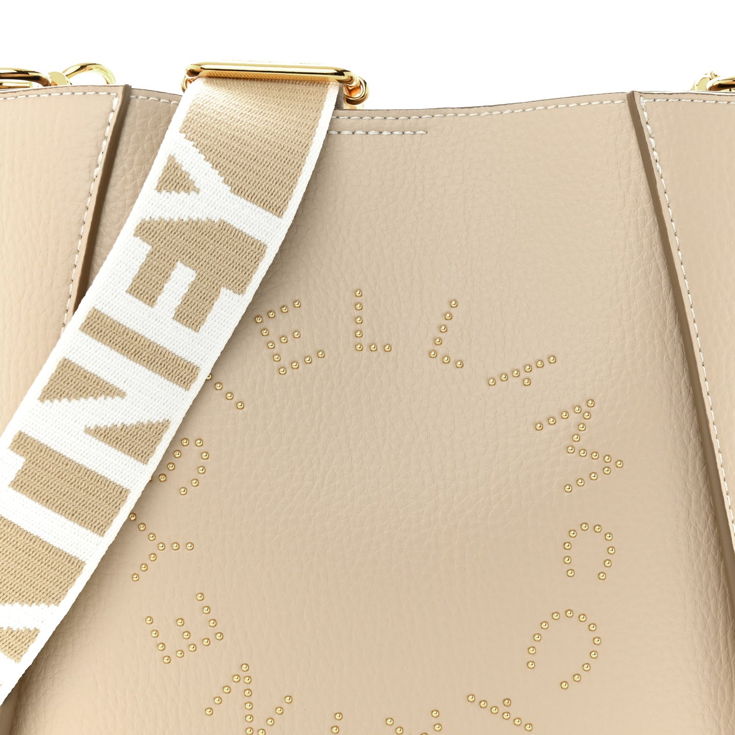 Grainy Alter Mat Studded Logo Mini Crossbody Cream