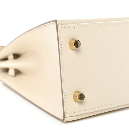 Hermes Epsom Kelly Sellier 25 Craie 9 of 11