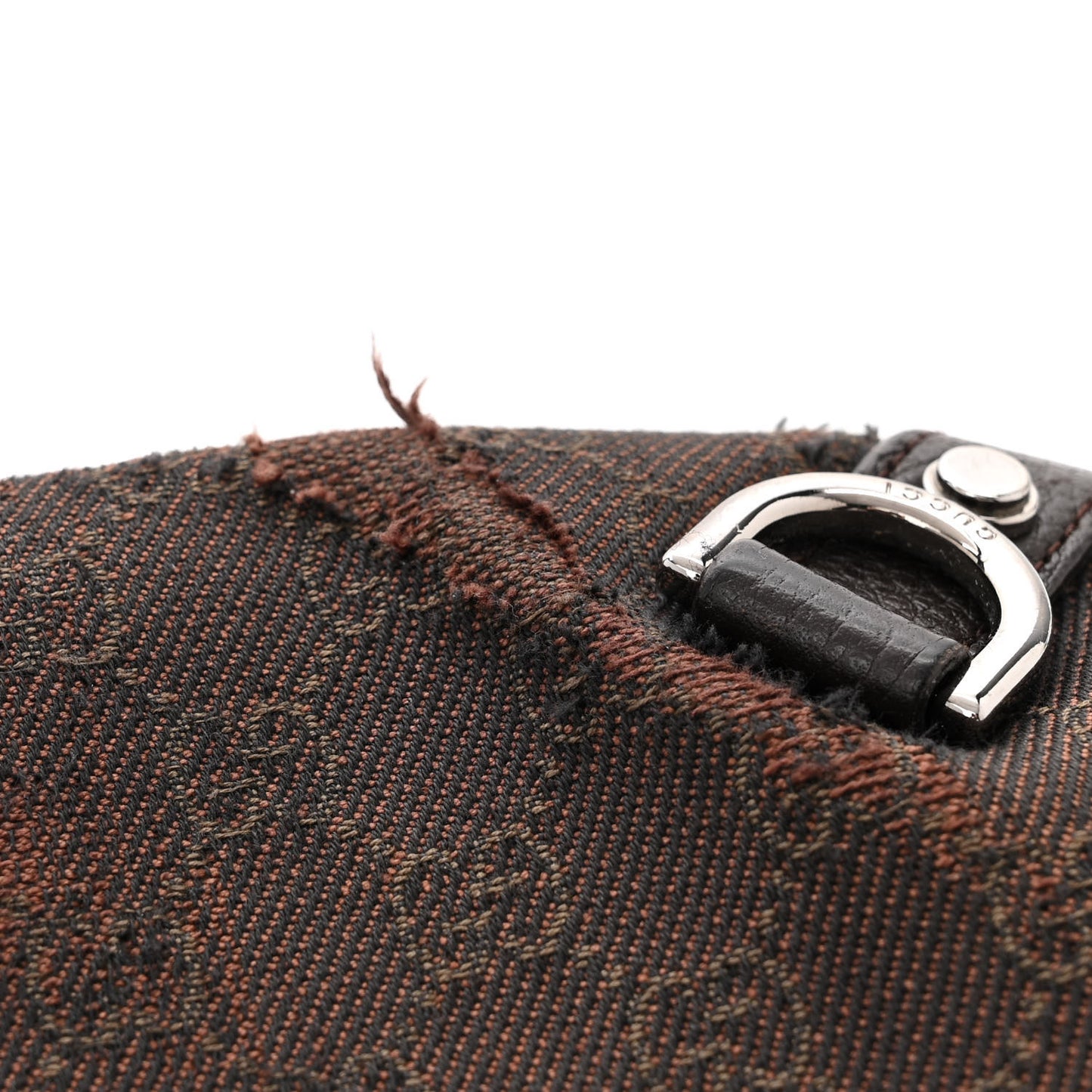 Denim Monogram Abbey D Ring Hobo Brown