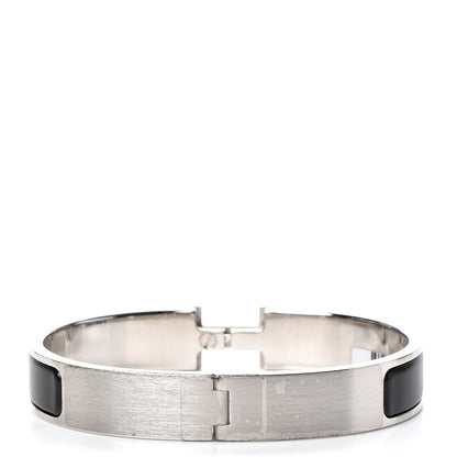 Hermes Matte Enamel Narrow Clic Clac HH Bracelet GM Black 3 of 5