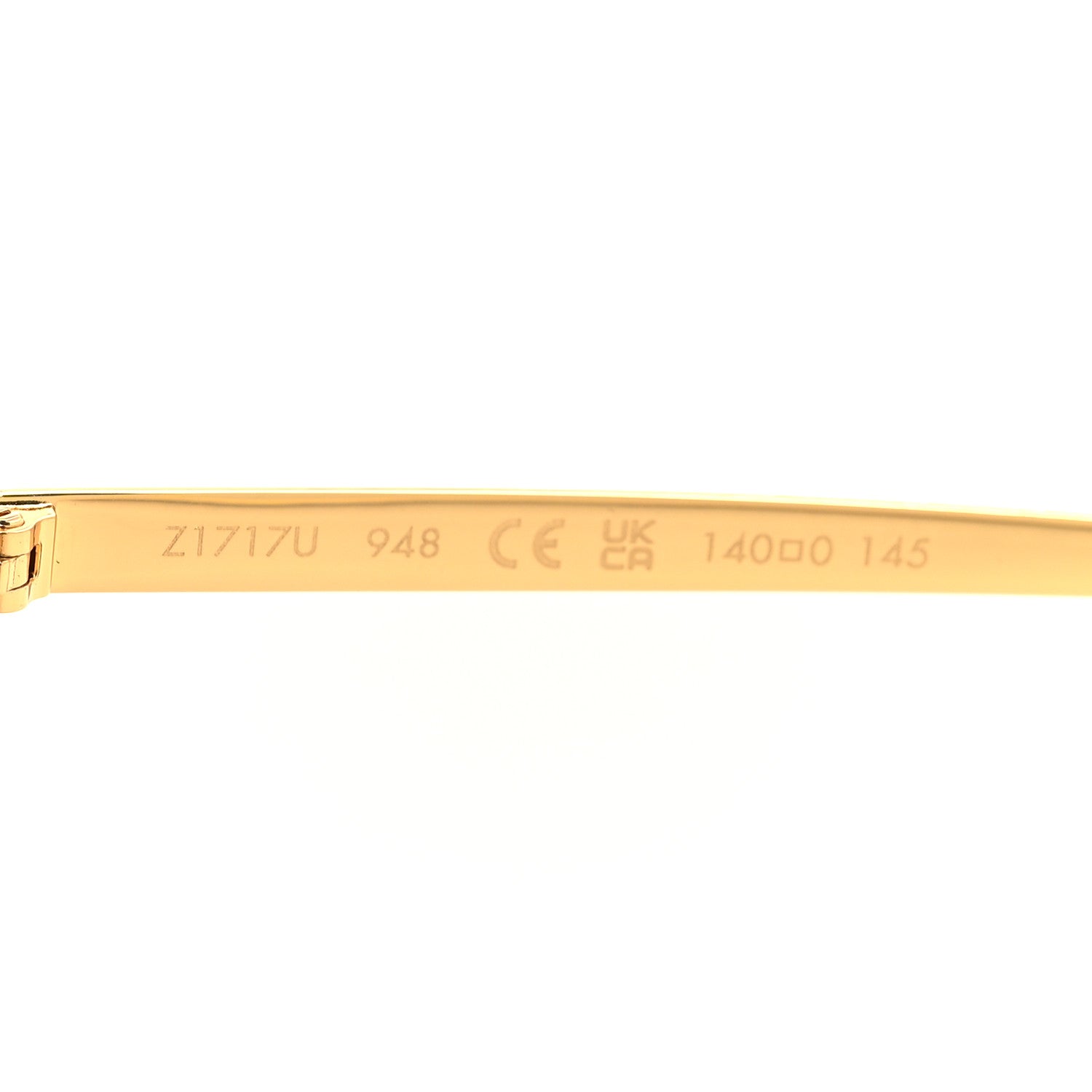 Louis Vuitton Metal LV Golden Mask Sunglasses Z1717U Gold 6 of 8